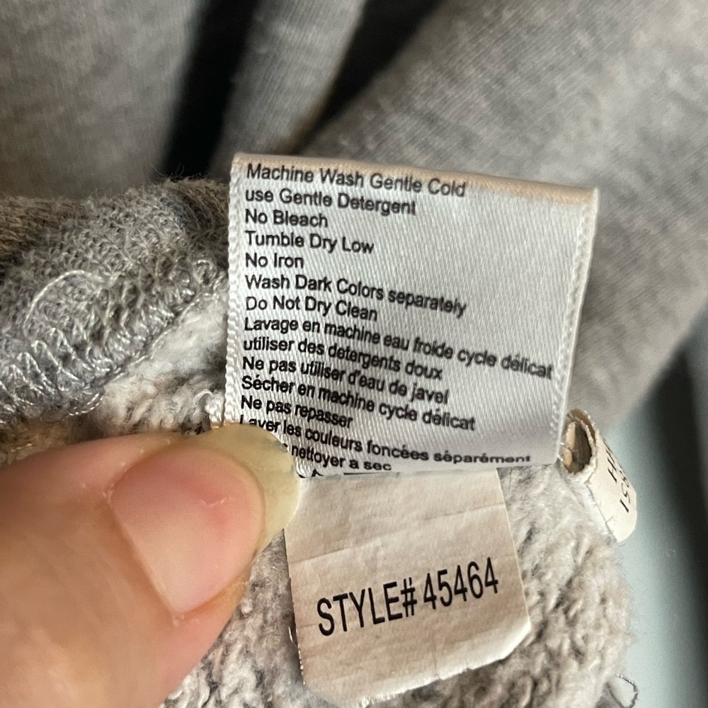 Fox Gray V-Neck Hoodie Sweater Soft Knit Casual Y2K size Large - Picture 12 of 12
